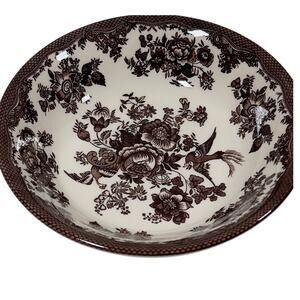 Royal Stafford Salad Bowl Asiatic Pheasant Brown Dish England 6.5" Vintage